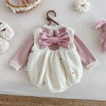 【66-90cm】 カラフル ハート 裏起毛 ロンパース レース リブ インナー - 画像 (9)