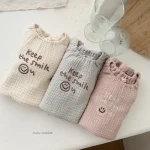 【66-100cm】 英字プリント リネン オールーインワン - 画像 (3)
