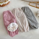 【73-120cm】 無地 裏起毛 パンツ - 画像 (12)