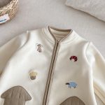 【66-90cm】 おうち 刺繍 カバーオール - 画像 (6)