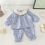 【73-100cm】フリル襟 カートゥーン プリント ルームウェア セットアップ - 画像 (5)