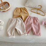 【73-120cm】 蝶結び コーデュロイ あったか パンツ - 画像 (5)