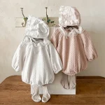【66-90cm】 レース襟 ロンパース - 画像 (5)
