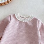【66-90cm】 カラフル ハート 裏起毛 ロンパース レース リブ インナー - 画像 (13)