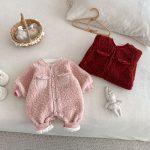 【66-90cm】 シャネル風 裏起毛 カバーオール - 画像 (10)