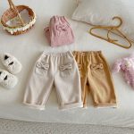 【73-120cm】 蝶結び コーデュロイ あったか パンツ - 画像 (3)
