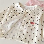 【73-100cm】ドット チェック ルームウェア セットアップ - 画像 (11)