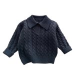 【73-110cm】 ケーブル編み ニット ポロシャツ - 画像 (10)