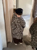 【80-140cm】 レオパード ロングコート - 画像 (4)