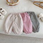 【73-120cm】 無地 裏起毛 パンツ - 画像 (3)