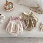 【66-90cm】 立体フラワー ロンパース or セーター