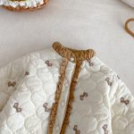 【73-120cm】 リボン 中綿 キルティング コート - 画像 (9)