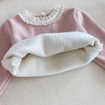 【66-90cm】 カラフル ハート 裏起毛 ロンパース レース リブ インナー - 画像 (14)