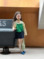 【90-140cm】 グリーンキャミOR シャツ ORデニム スカート - 画像 (10)