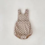 【66-100cm】 ドット サロペット ロンパース or 花柄インナー シャツ - 画像 (18)