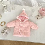 【66-100cm】 シンプルデザイン フーディー アウター - 画像 (5)
