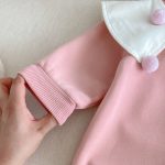 【66-90cm】 ポンポン付き フード カバーオール - 画像 (9)