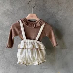 【73-100cm】フリルウェスト サロペット - 画像 (6)
