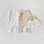 【66-90cm】 ボンネットOR小花柄 オールインワン - 画像 (5)