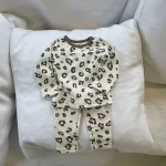 【73-100cm】 ヒョウ柄 ルームウエア セットアップ - 画像 (6)