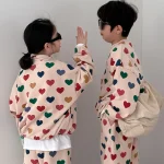 【90-150cm】ハート姉妹兄弟コーデ セットアップ - 画像 (15)