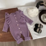 【66-90cm】 肩フリル オールインワン - 画像 (4)