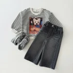 【80-130cm】 ワイドデニム パンツ - 画像 (5)