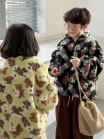 【90-150cm】 花柄 ボア アウター - 画像 (11)