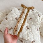 【73-120cm】 リボン 中綿 キルティング コート - 画像 (11)
