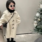 【90-150cm】 シンプルデザイン フーデッド コート - 画像 (5)