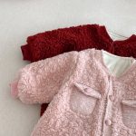 【66-90cm】 シャネル風 裏起毛 カバーオール - 画像 (12)