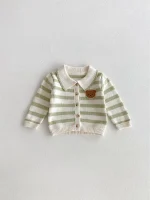 【73-110cm】熊ボーダー ニット トップス or ボトムス - 画像 (7)