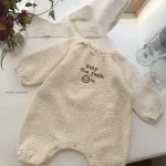 【66-100cm】 英字プリント リネン オールーインワン - 画像 (9)