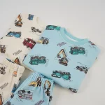 【80-130cm】 車プリント カジュアル セットアップ - 画像 (11)