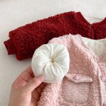 【66-90cm】 シャネル風 裏起毛 カバーオール - 画像 (14)