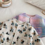 【73-120cm】 花柄 チェック 中綿 ジャケット - 画像 (11)