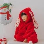 【66-90cm】 クリスマス フード付き ロンパース - 画像 (8)