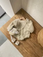 【66-90cm】 ポケット付き ボア ロンパース - 画像 (4)