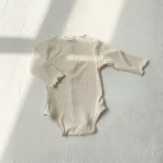 【66-90cm】 リボン フリル襟 ロンパース - 画像 (5)