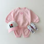 【80-120cm】 英字プリント セットアップ - 画像 (4)