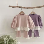 【73-100cm】 パフスリーブ セットアップ - 画像 (3)