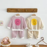 【80-130cm】 笑顔ボーダー セットアップ - 画像 (2)