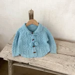 【73-110cm】花編み ニット カーディガン - 画像 (6)