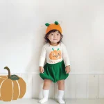 【73-100cm】帽子付き ハロウィーンかぼちゃ 3点セット - 画像 (3)