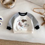 【73-120cm】 キャラクター 刺繍 あったか トレーナー - 画像 (7)