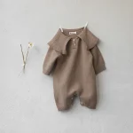 【66-90cm】 韓国風 ノーカラー ロンパース - 画像 (8)