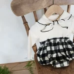 【66-90cm】リボン襟 ロンパース - 画像 (7)
