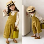 【90-130cm】 トップス+オールインワン セットアップ - 画像 (2)