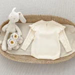 【66-90cm】 フリルフラワー ロンパース - 画像 (6)