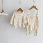 【66-100cm】 ゲーブル編み セーター or サロペット - 画像 (21)